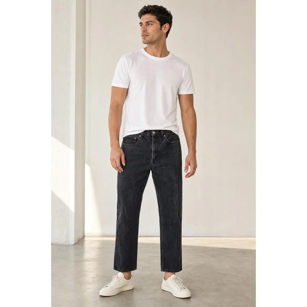 Levi's 505 Jeans Men's 32x30 Tag Black Regular Fit Straight Leg Denim 31x28